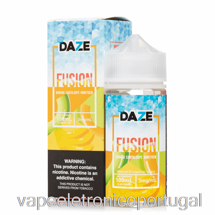Vape Eletrônico Banana Gelada Melão Mel - 7 Daze Fusion - 100ml 3mg